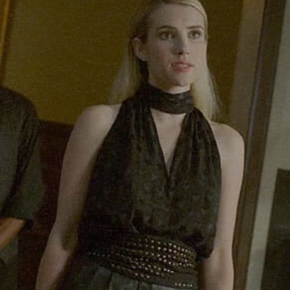 Alice and Olivia Black Delphine Star Top S - As Seen on Madison Montgomery / AHS